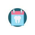 Dental appointment flat icon