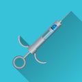 dental aspirating syringe. Vector illustration decorative design