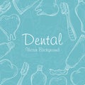 Dental background, with sketchy linear vector design