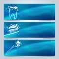 Dental banners or website header set
