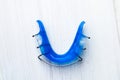 Dental Blue Removable Brace or Retainer for Teeth, Orthodontic Royalty Free Stock Photo