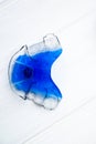 Dental Blue Removable Brace or Retainer for Teeth, Orthodontic Royalty Free Stock Photo