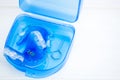 Dental Blue Removable Braces or Retainers for Teeth in the Box