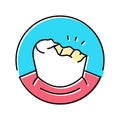 dental bonding color icon vector illustration