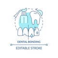 Dental bonding turquoise concept icon