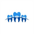 Dental with braces icon vector Royalty Free Stock Photo