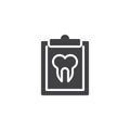 Dental card vector icon