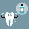 Dental care cartoons and icons Royalty Free Stock Photo