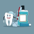 Dental care cartoons and icons Royalty Free Stock Photo