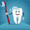 Dental care cartoons and icons Royalty Free Stock Photo