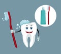 Dental care cartoons and icons Royalty Free Stock Photo