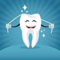 Dental care cartoons and icons Royalty Free Stock Photo