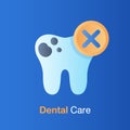Dental care concept. Bad hygiene teeth, prevention, check up and dental treatment