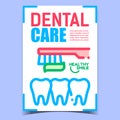 Dental Care Creative Advertising Poster Vector Royalty Free Stock Photo