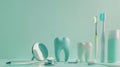 The dental care essentials.AI generated image Royalty Free Stock Photo