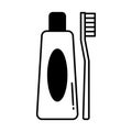 Dental care Half Glyph Style vector icon which can easily modify or edit