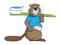 Dental care - happy beaver