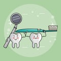 Dental care cartoons