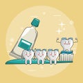 Dental care cartoons