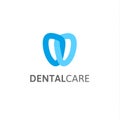 Dental care icon. Dentist clinic vector logo template. Abstract stylized tooth, modern logotype for stomatology. Linear Royalty Free Stock Photo