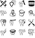 Dental care icons