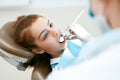 Dental Care. Girl During Dental Treatment In Dentistry Clinic Royalty Free Stock Photo