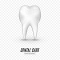 Dental care poster design. Tooth Icon clean healthy vector Concept. icon on transparent