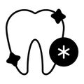 Dental care vector icon in modern and trendy style Royalty Free Stock Photo