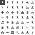 Dental care vector icons set Royalty Free Stock Photo