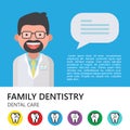 Dental care. Vector illustration. Royalty Free Stock Photo