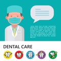 Dental care. Vector illustration. Royalty Free Stock Photo