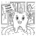 Dental Care Your Teeth Coloring Page for Kids