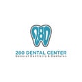 280 Dental Center logo design template