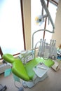 Dental chair (dentists office) Royalty Free Stock Photo
