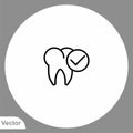 Dental check vector icon sign symbol