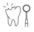 Dental Checkup with Cavities - Stock Icon