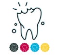 Dental Checkup with Cavities - Stock Icon