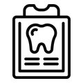 Dental checkup icon outline vector. Teeth diagnosis