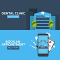 Dental clinic banner. Medical centre.