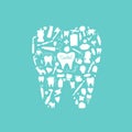 Dental clinic concept, sketch for your design Royalty Free Stock Photo