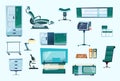 Dental Clinic Equipment Set Dentist Workplace Hospital Medicine Royalty Free Stock Photo