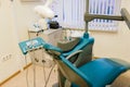 Dental clinic interior design with several working boxes and tools