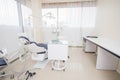 Dental clinic interior with modern dentistry equipment Royalty Free Stock Photo