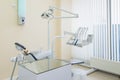 Dental clinic interior with modern dentistry equipment