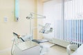 Dental clinic interior with modern dentistry equipment