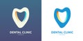 Dental Clinic Logo modern Tooth abstract design vector template Linear style. Dentist or stomatology medical doctor Royalty Free Stock Photo