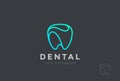 Dental Clinic Logo Tooth abstract Linear Dentist