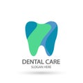 Dental clinic logo. Tooth vector template, Oral care dental and clinic symbol icon with modern design style Royalty Free Stock Photo