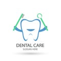 Dental clinic logo. Tooth vector template, Oral care dental and clinic symbol icon with modern design style Royalty Free Stock Photo