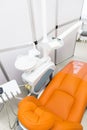 Dental clinic. Reception, examination of the patient. Teeth care. Modern interior of the dental clinic Royalty Free Stock Photo